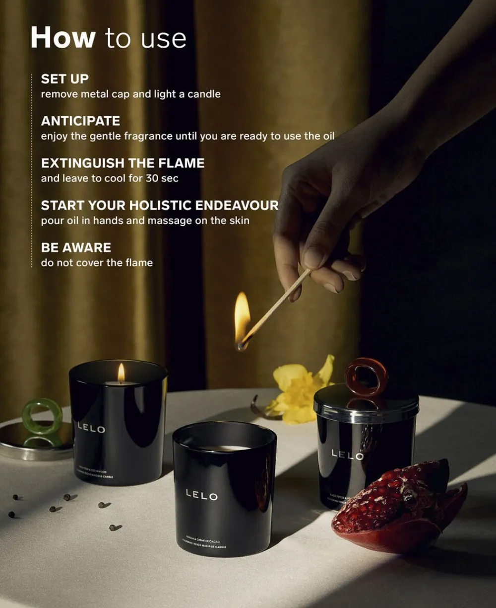 LELO Massagelys - Black Pepper & Pomegranate