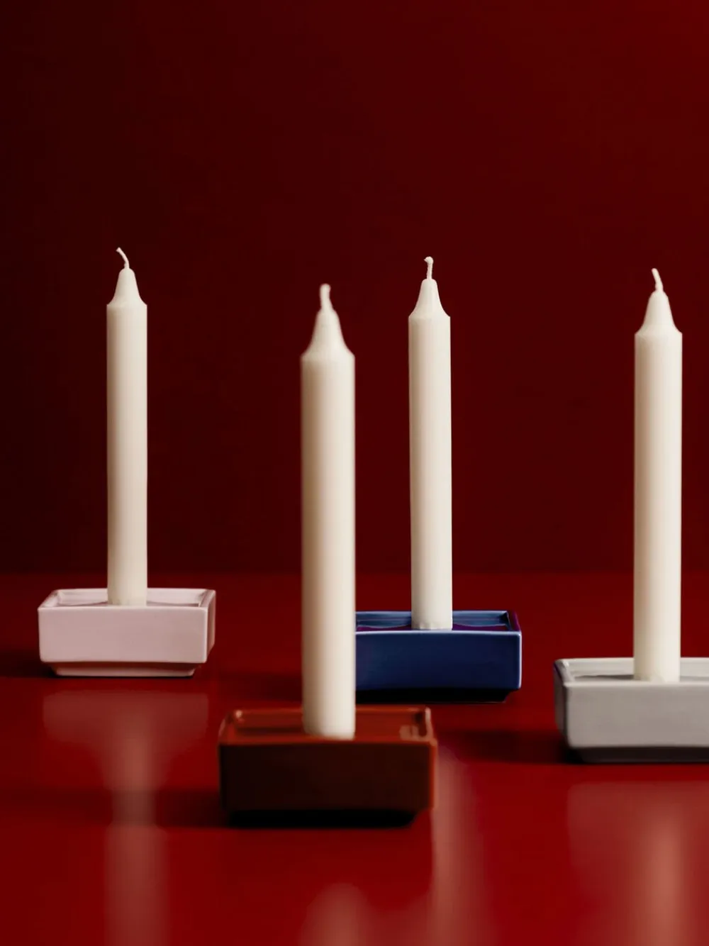 Hay Mattone Candleholder-Small-Red