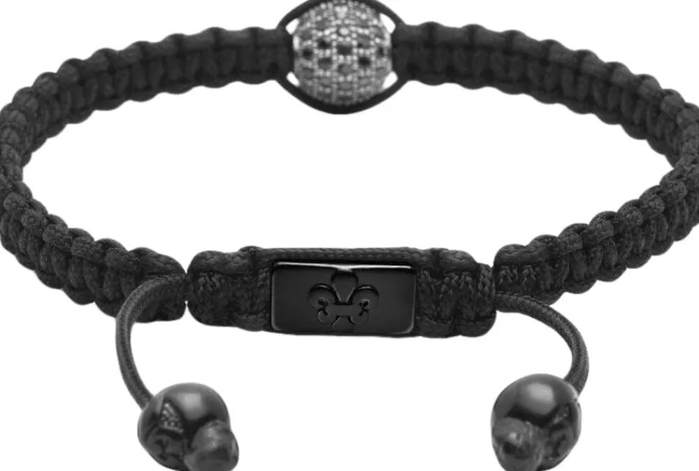 Men's String Bracelet with CZ Bead>Nialaya New