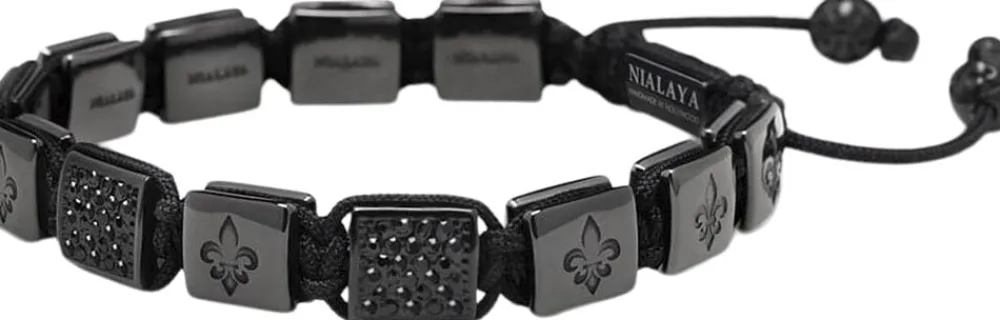 Men's Ceramic Flatbead Bracelet in>Nialaya Discount