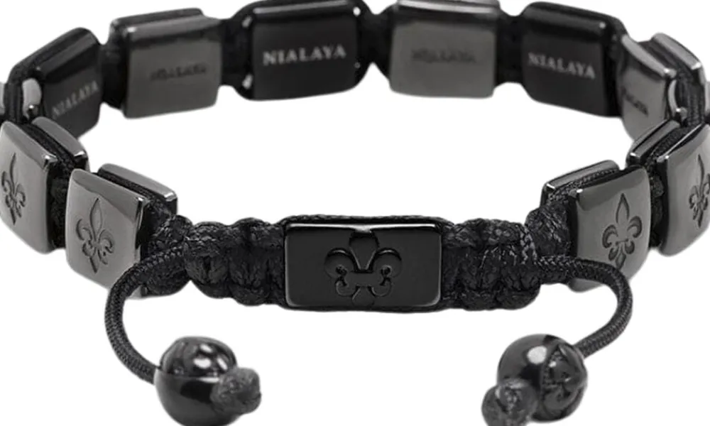 Men's Ceramic Flatbead Bracelet in>Nialaya Discount