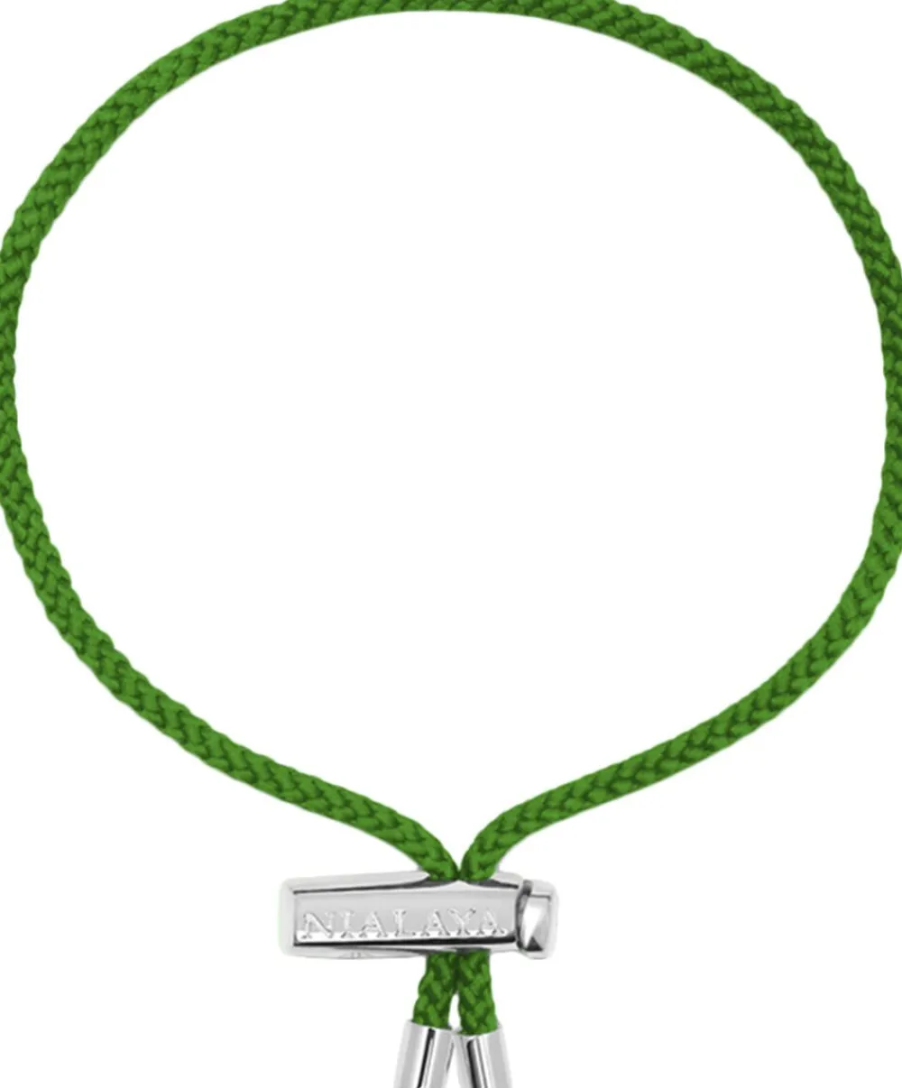 Nialaya Men's String Bracelet with Adjustable Stainless Steel Lock
