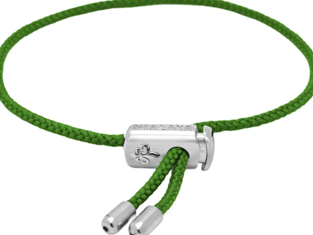Nialaya Men's String Bracelet with Adjustable Stainless Steel Lock