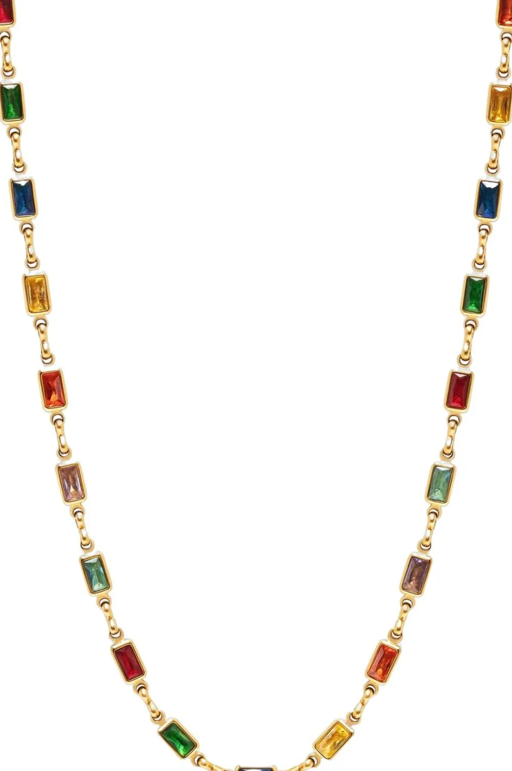 Nialaya Men's Rectangle Tennis Necklace