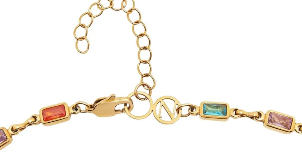 Nialaya Men's Rectangle Tennis Necklace