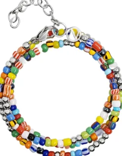 Nialaya Men's Wrap Bracelet with Assorted Vintage Trifocal Beads and Multi Discount