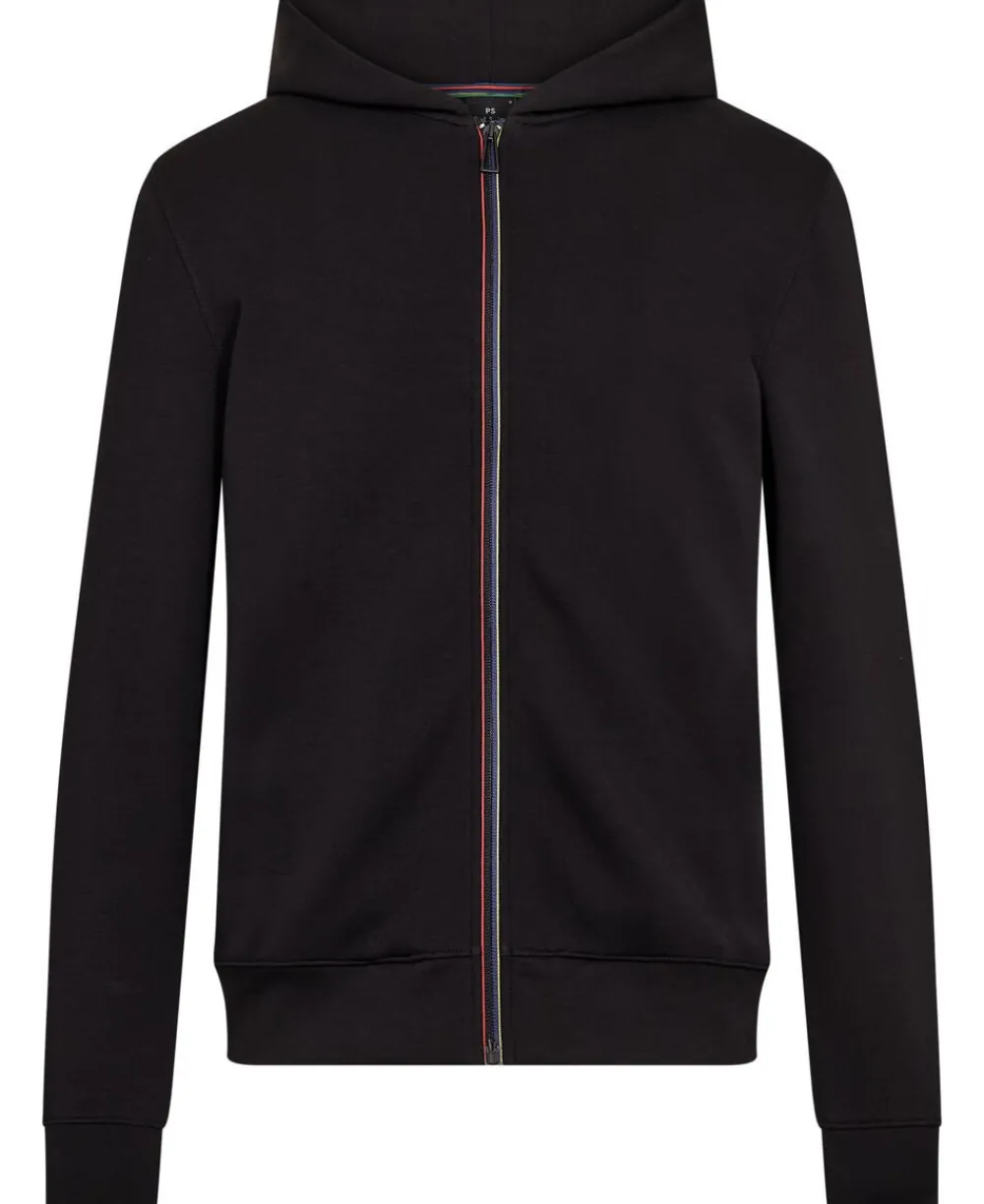 PS Paul Smith MENS ZIP HOODIE SPORTS STRIPE Sort