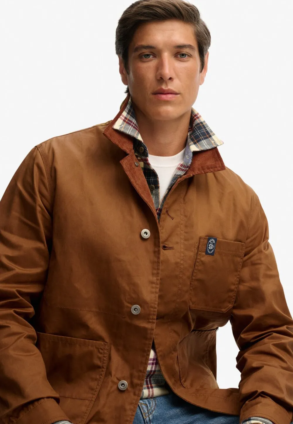 MERCHANT WAXED WORKER JACKET>Superdry