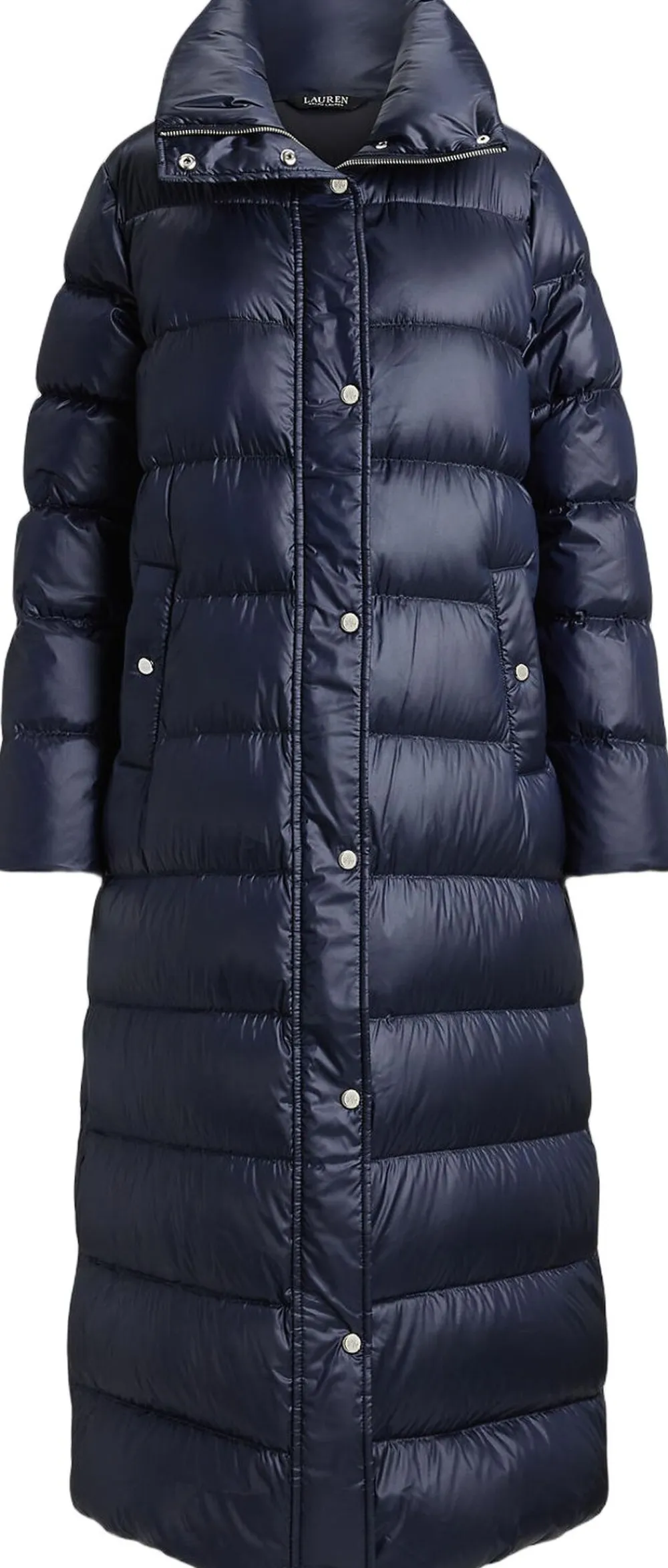 Lauren Ralph Lauren Metallic Funnelneck Down Maxicoat Dk navy Hot