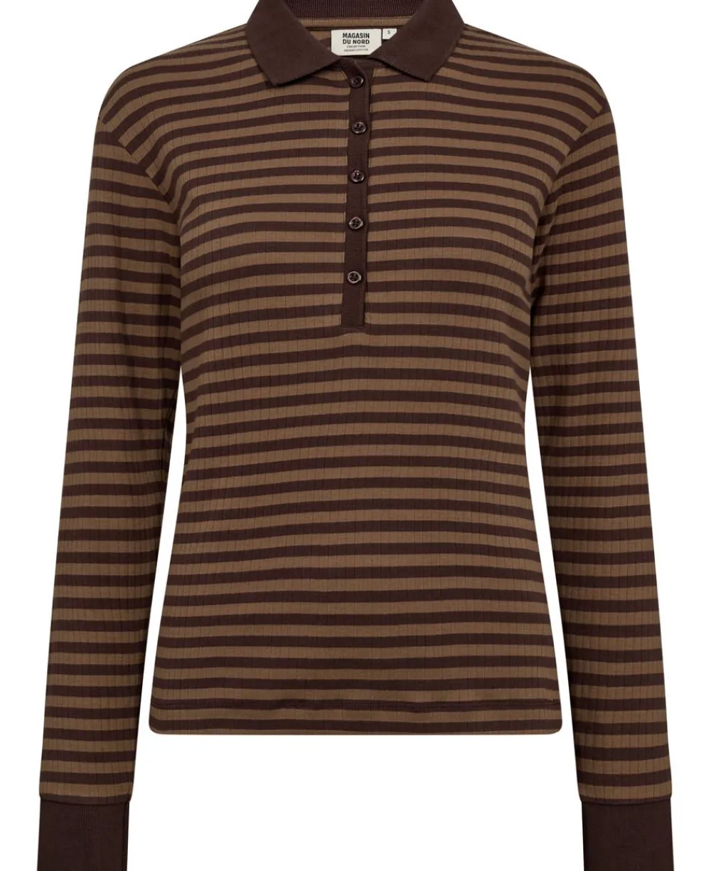 Dame Magasin du Nord Collection Milla 24 long sleeve polo top - 100% Organic Cotton GOTS