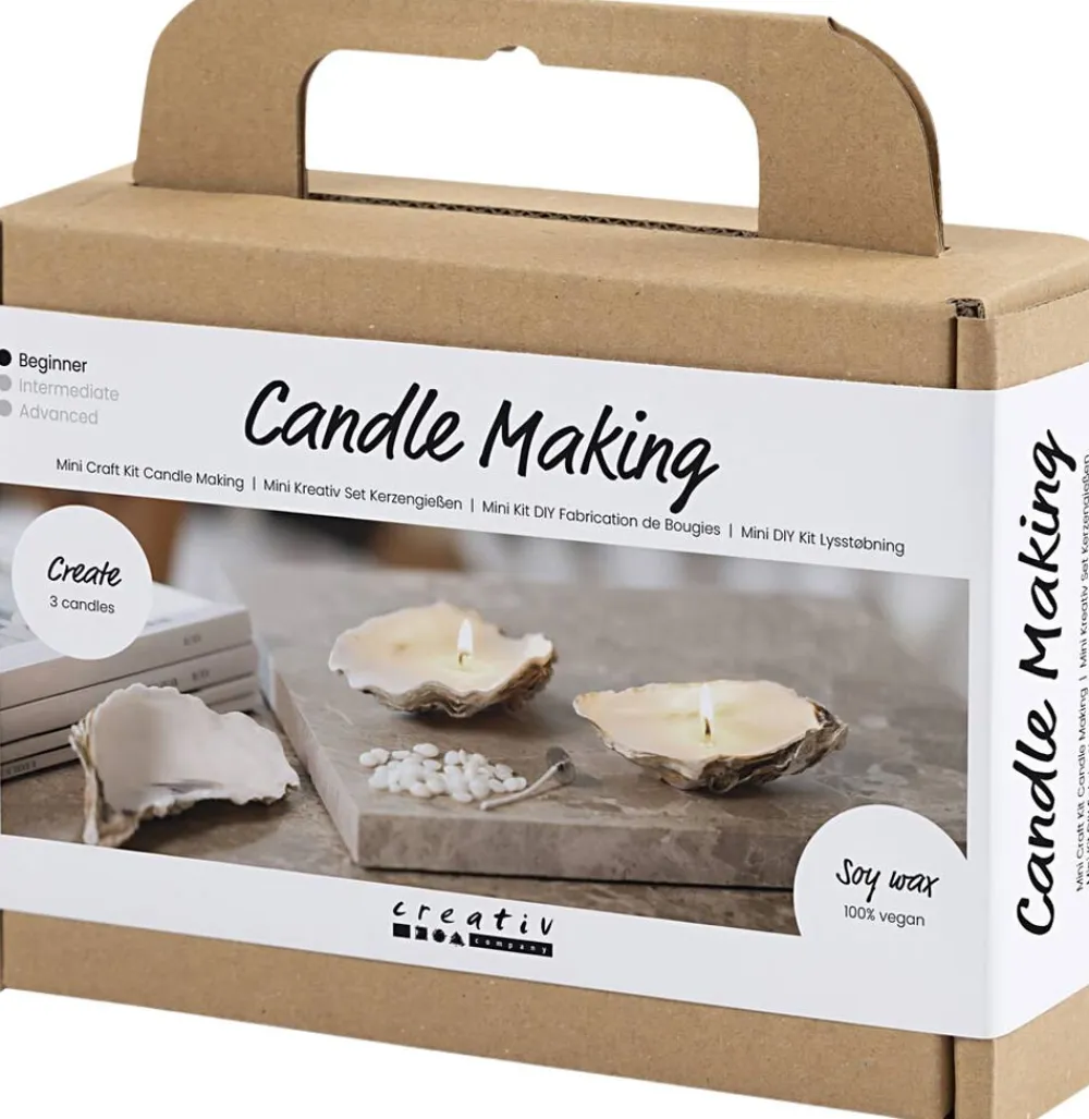 Creativ Company Mini DIY Kit Lysstøbning , Soyalys i østersskaller Online