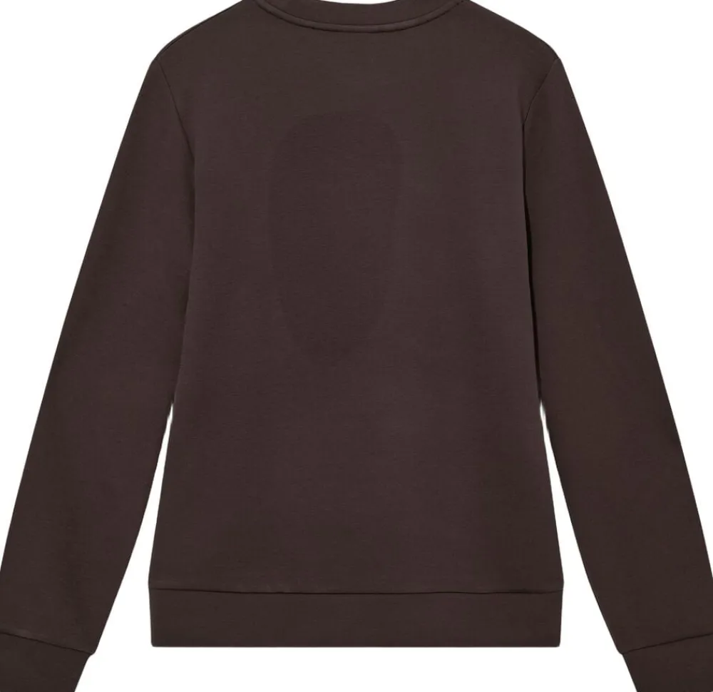 Mos Mosh Gallery MMGAbel Crew Neck Sweat Chocolate brown Discount