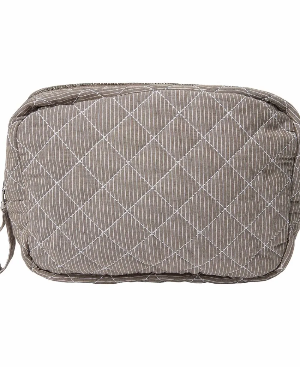 Dame Magasin du Nord Collection Moira 3 makeup bag Fossil Stripe XS