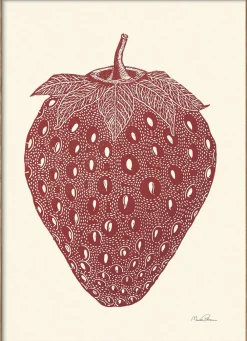Poster & Frame Monika Petersen Art Prints - Strawberry Flerfarvet Clearance