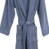 Dame Hay Mono Bathrobe-S/M-Steel blue