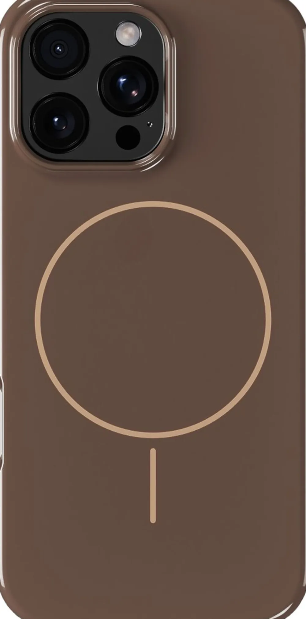 HoldIt Mono Case Magsafe iPhone 16 Pro Max Chocolate/Beige Brun Best