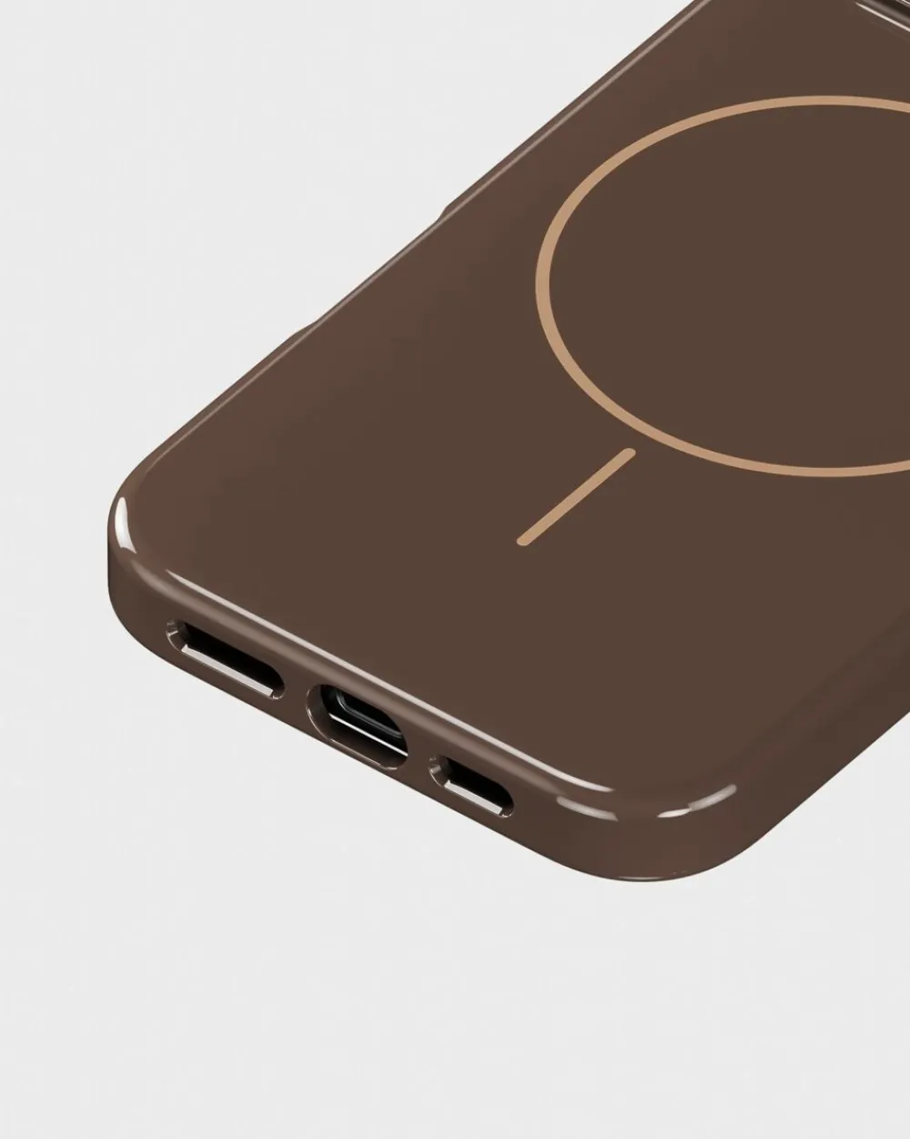 HoldIt Mono Case Magsafe iPhone 16 Pro Max Chocolate/Beige Brun Best