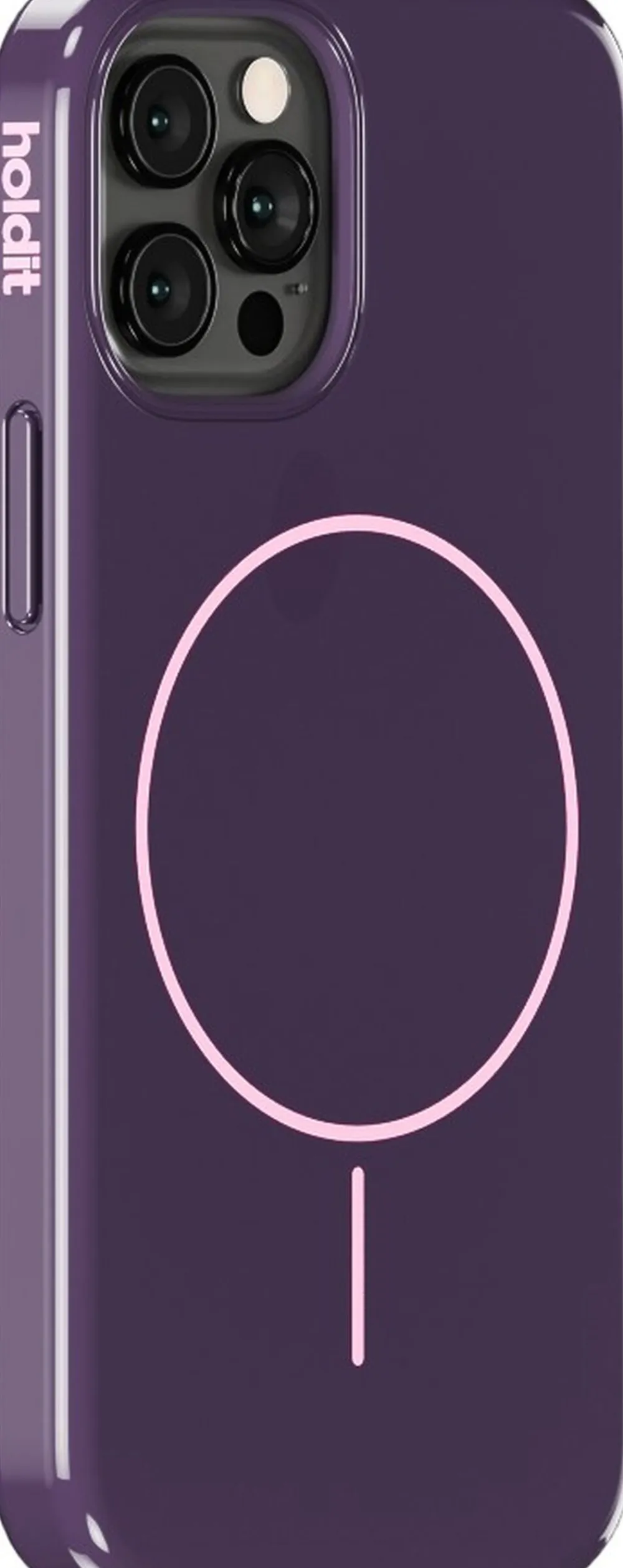 Dame HoldIt Mono Case Magsafe iPhone 12/12 Pro Deep Plum/Pink