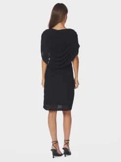 Dame Neo Noir Mottuna Drapy Mesh Dress