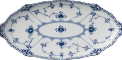 Royal Copenhagen Musselmalet Halvblonde 24,5 cm. ovalt fad