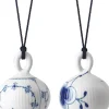 Royal Copenhagen Musselmalet Riflet & Blå Mega Riflet Julekugle 9,5 cm 2 stk Discount