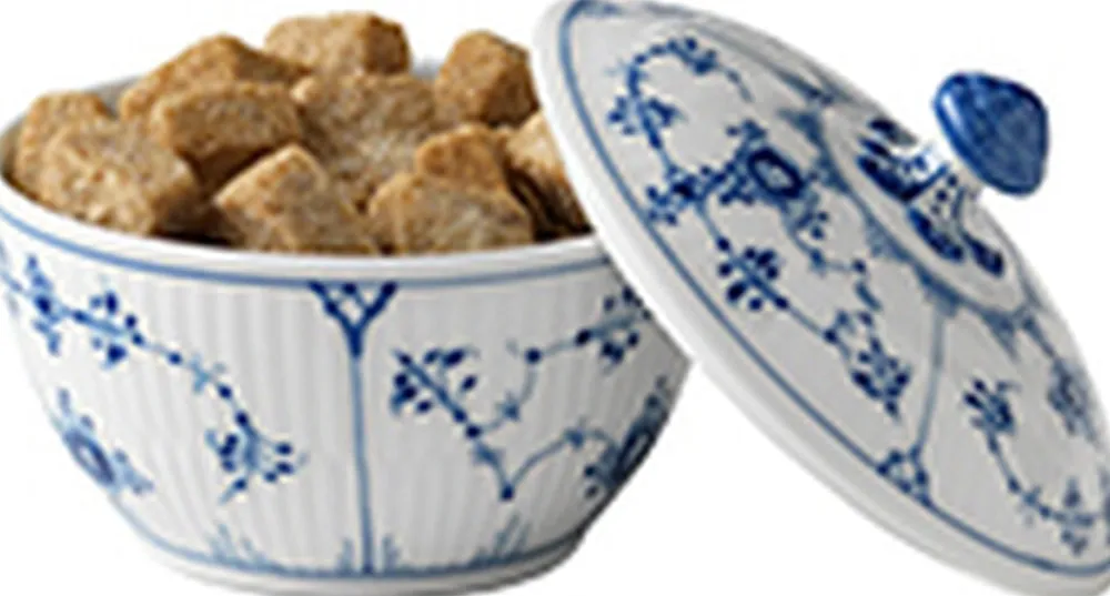 Musselmalet Riflet 15 cl. sukkerskål>Royal Copenhagen New