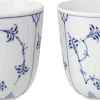 Royal Copenhagen MUSSELMALET RIFLET FYRFADSSTAGER 2-PAK Hot