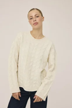 Myrna 5 Langærmede striksweater - 100% Uld RWS><noscript><img width=