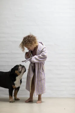 Bongusta Naram Kids Bathrobe Lilac & neon yellow Best