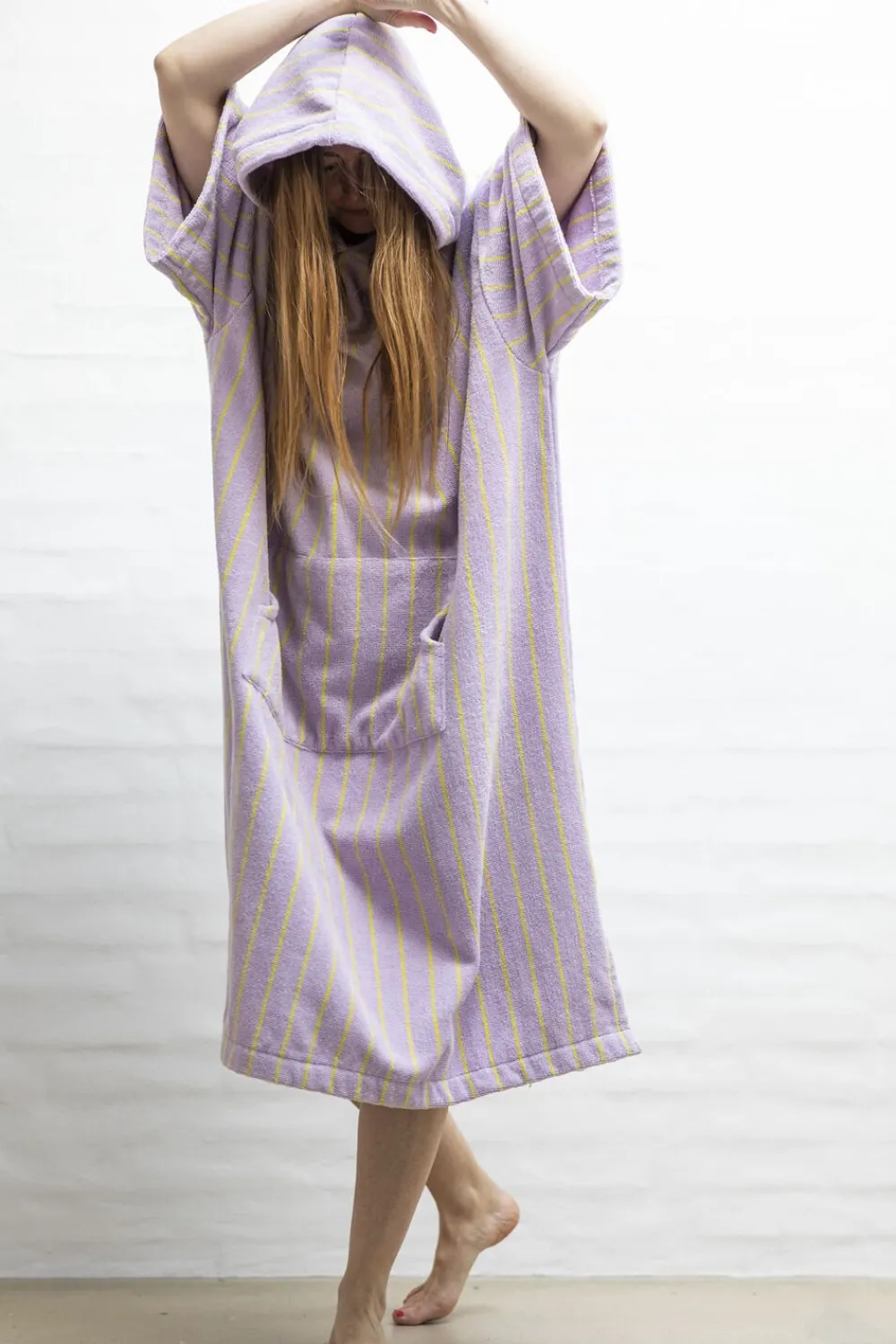 Naram Poncho - lilac & neon yellow>Bongusta Clearance