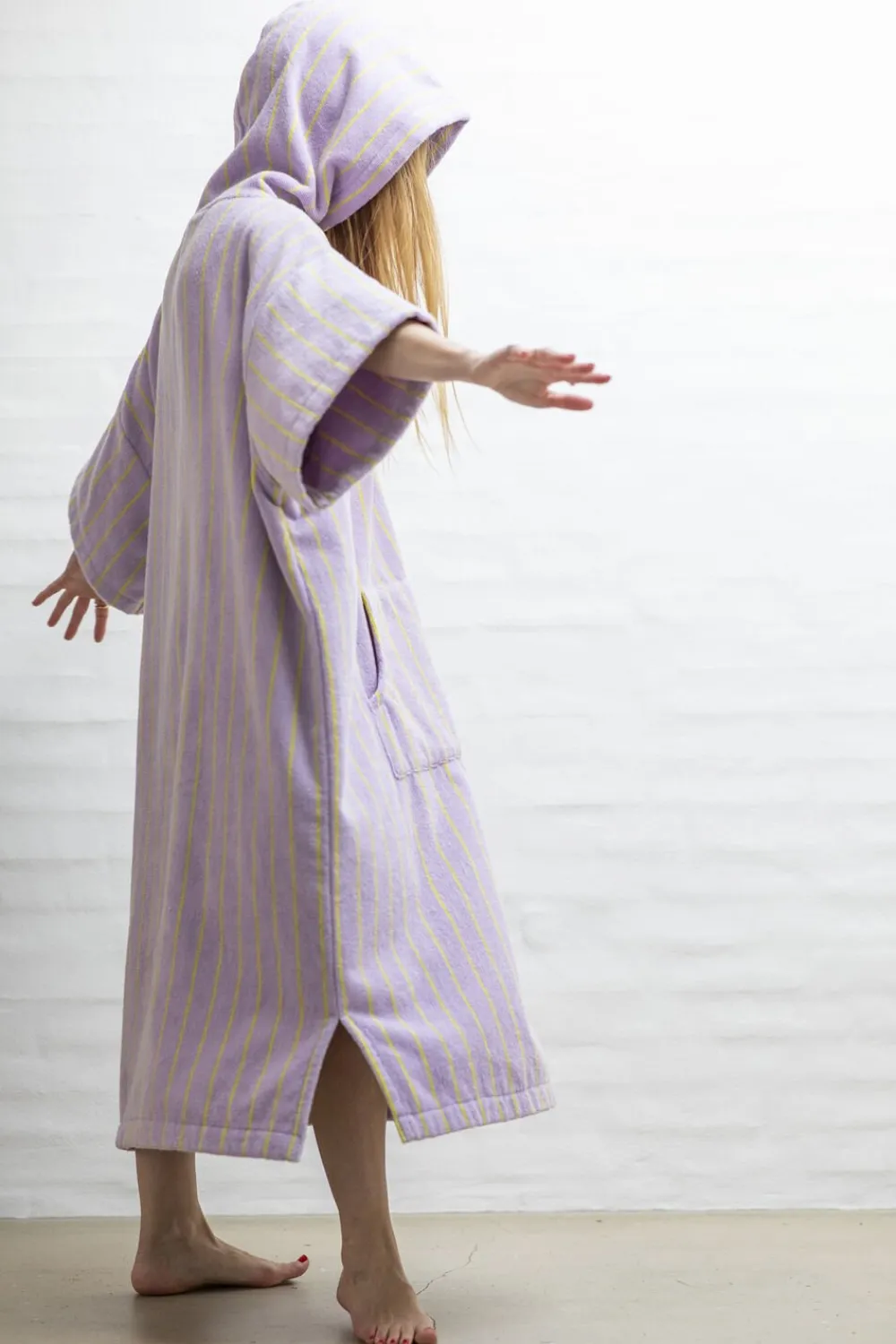 Naram Poncho - lilac & neon yellow>Bongusta Clearance