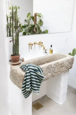 Bongusta Naram Wash Cloth Sea foam & deep teal Online