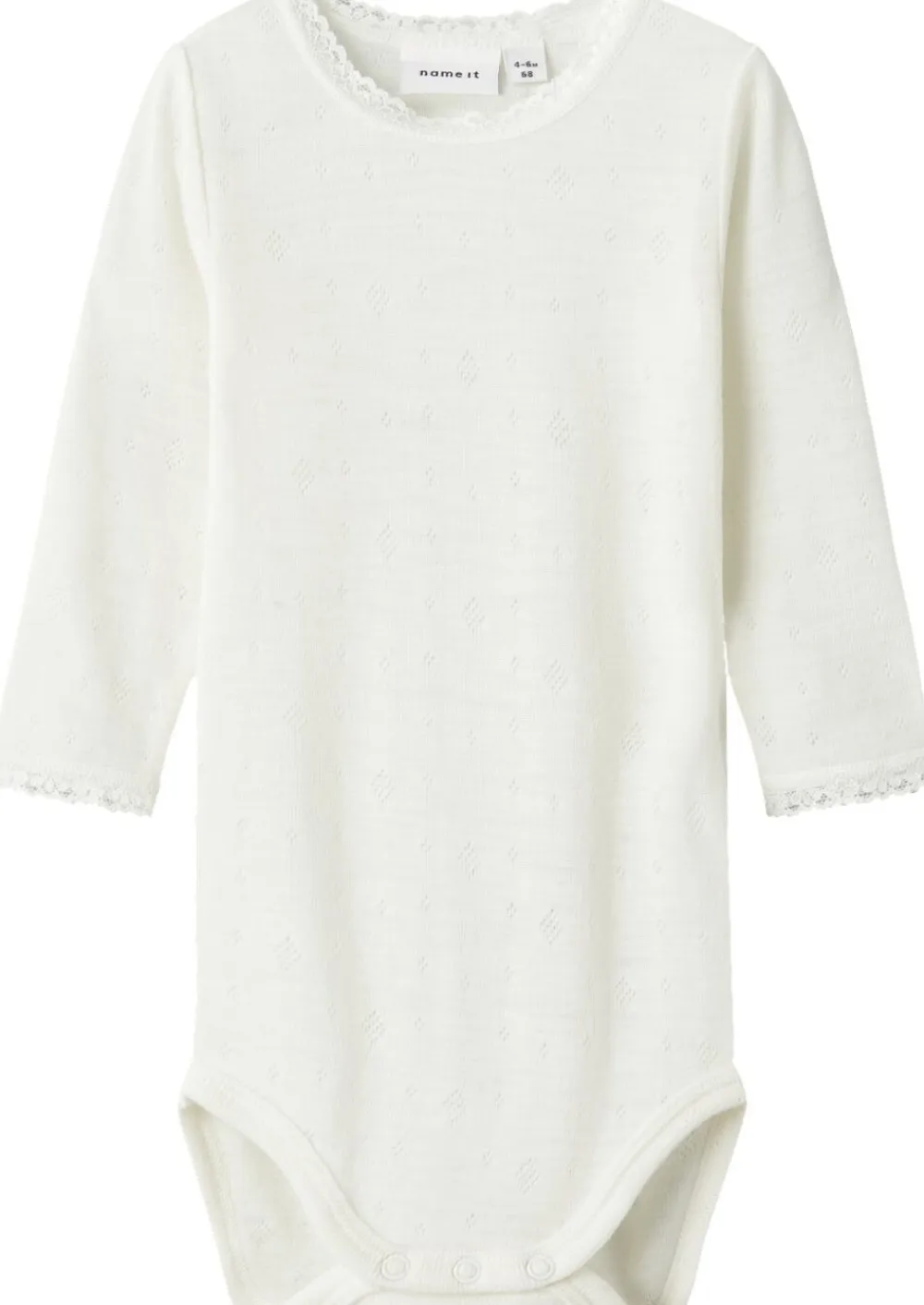 Børn Name It NBFWANG WOOL NEEDLE LS BODY SOLID N