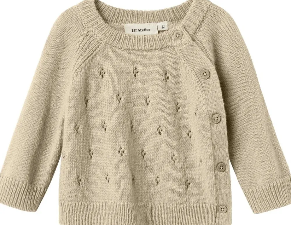 Børn Lil' Atelier NBNNALIO WOOL LS WRAP KNIT LIL