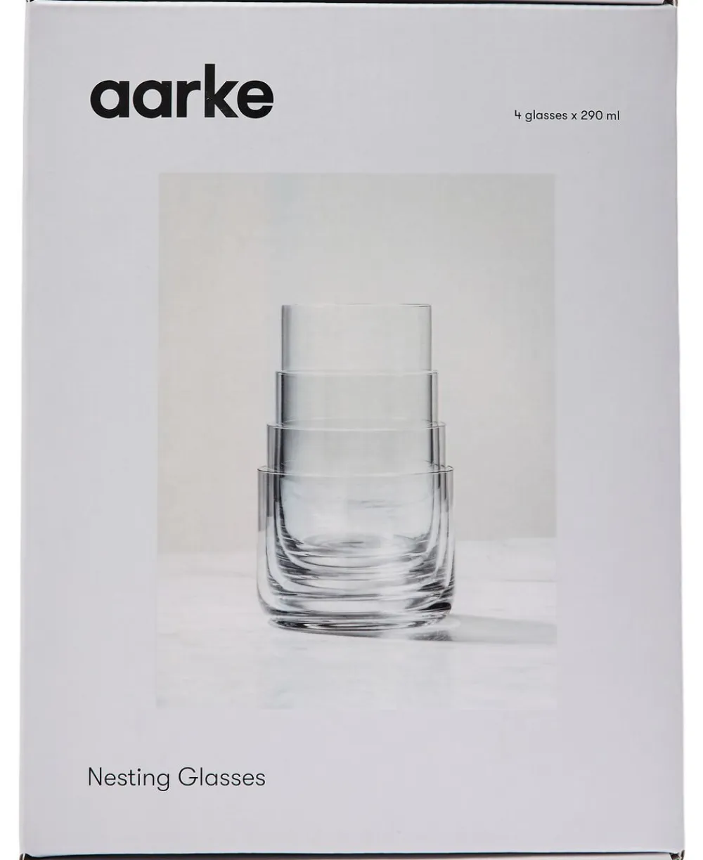 Nesting Glasses - 4 diff sizes i>Aarke Kitchenware New