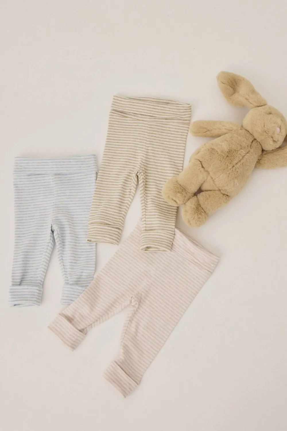 Magasin du Nord Collection Newborn leggings GOTS Beige stripe Online