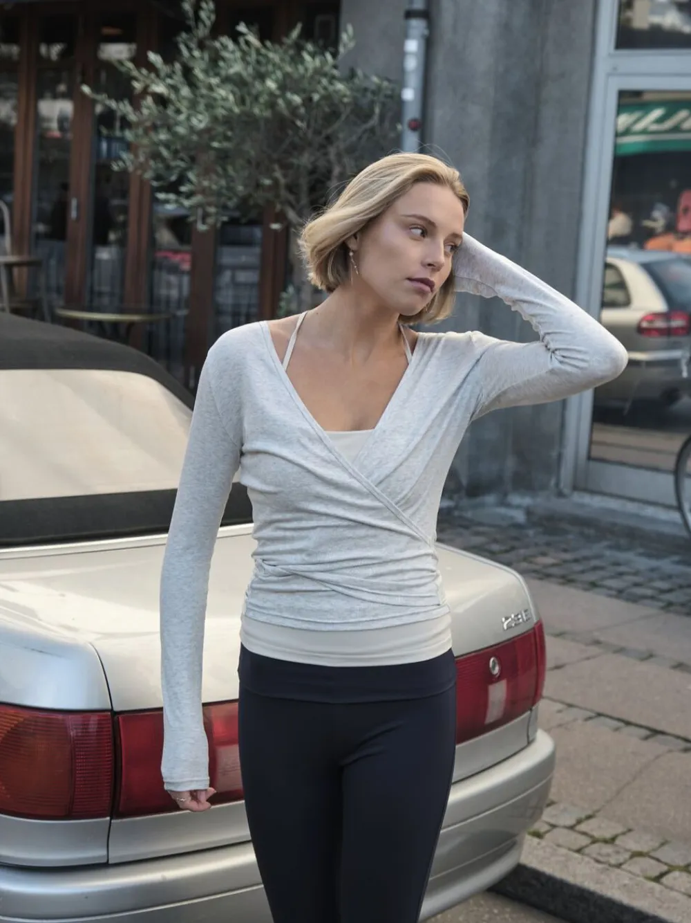 Nia Jersey Wrap Blouse>Neo Noir Best