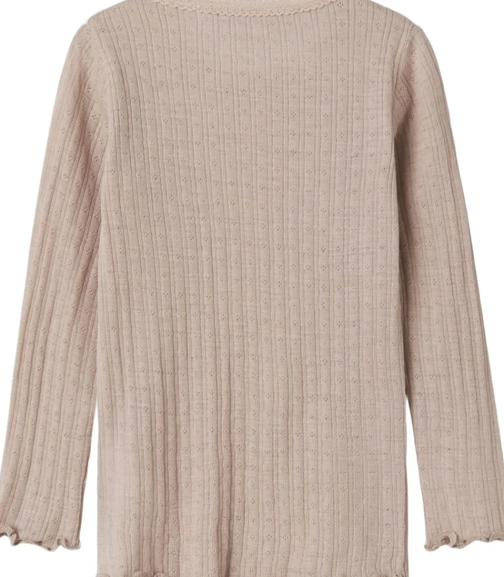 Name It NMFWOSSA WO/SI RIB LS TOP Shadow gray Best