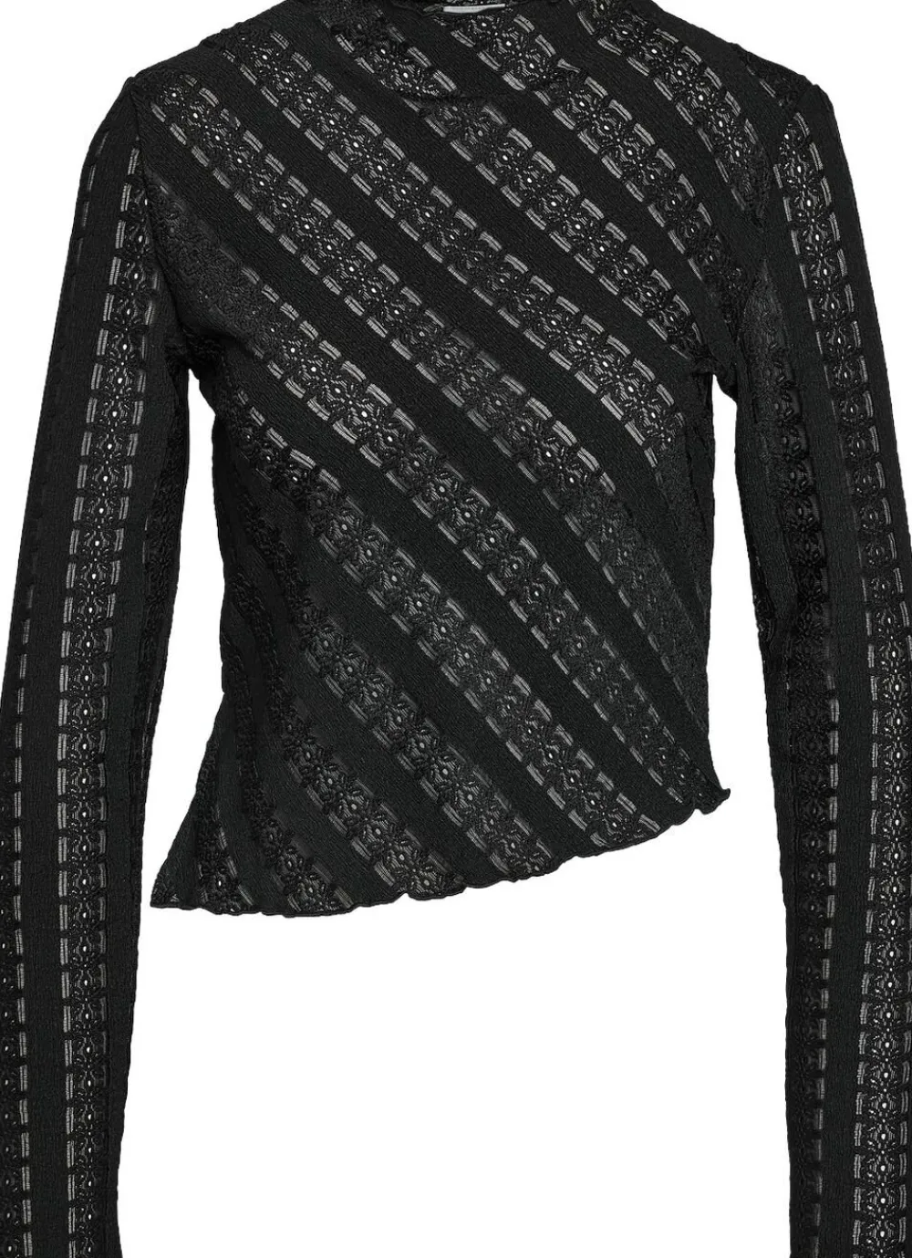 Noisy may NMKAMI L/S LACE TOP JRS FWD Black Online
