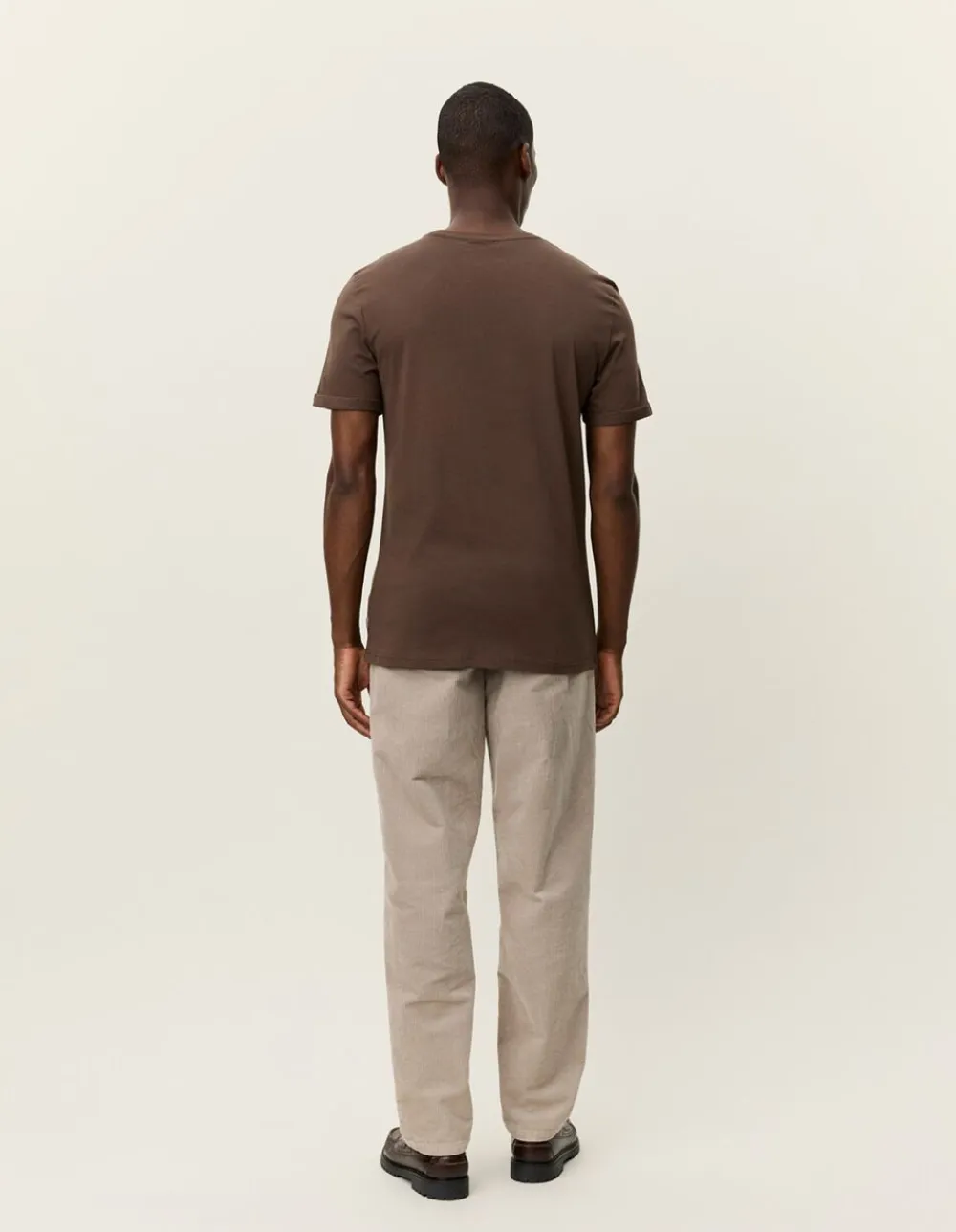 Les Deux Norregaard Contrast T-Shirt Slate brown Hot