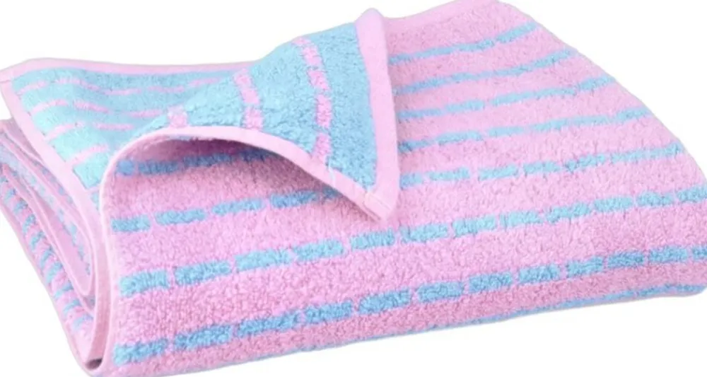 Nuance Håndklæde 70x140 cm lys blå/rosa>Juna