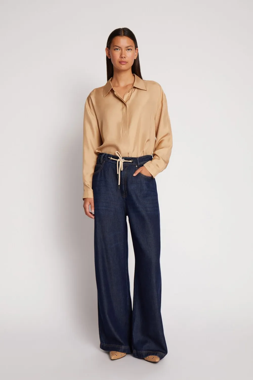 MUNTHE OBEY Tencel Jeans Indigo Outlet