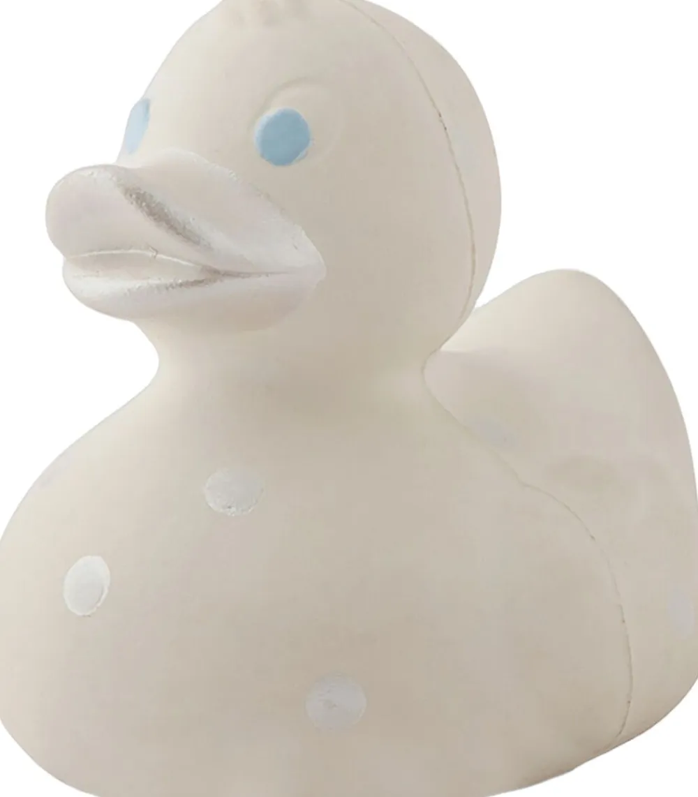 - Lille Badeand - Hvid m. sølv prikker 8cm.>Oli & Carol Clearance