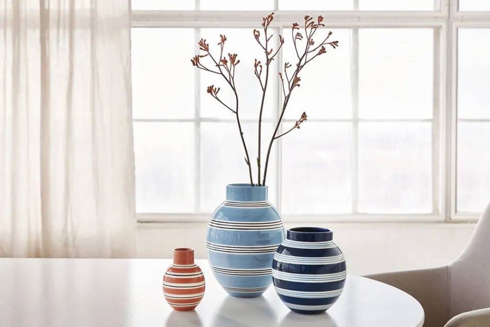 Kähler Omaggio Nuovo Vase H30 mellem blå Clearance