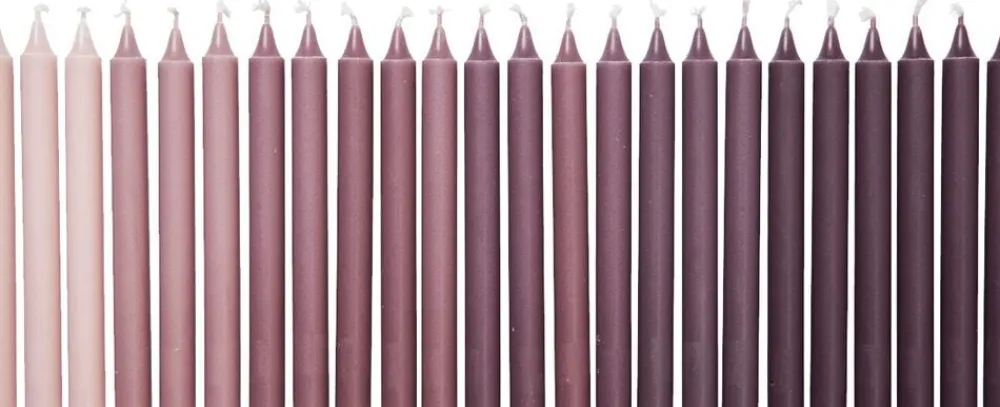 Ferm Living Ombre Candles - Set of 24 - Dark Grape Best