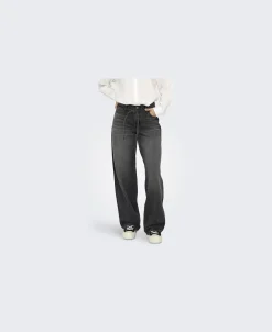 ONLY ONLGIANNA MW STRAIGHT DOT980 DNM Washed black Online