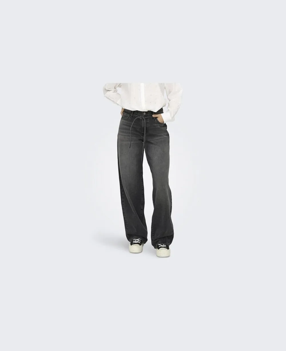 ONLY ONLGIANNA MW STRAIGHT DOT980 DNM Washed black Online