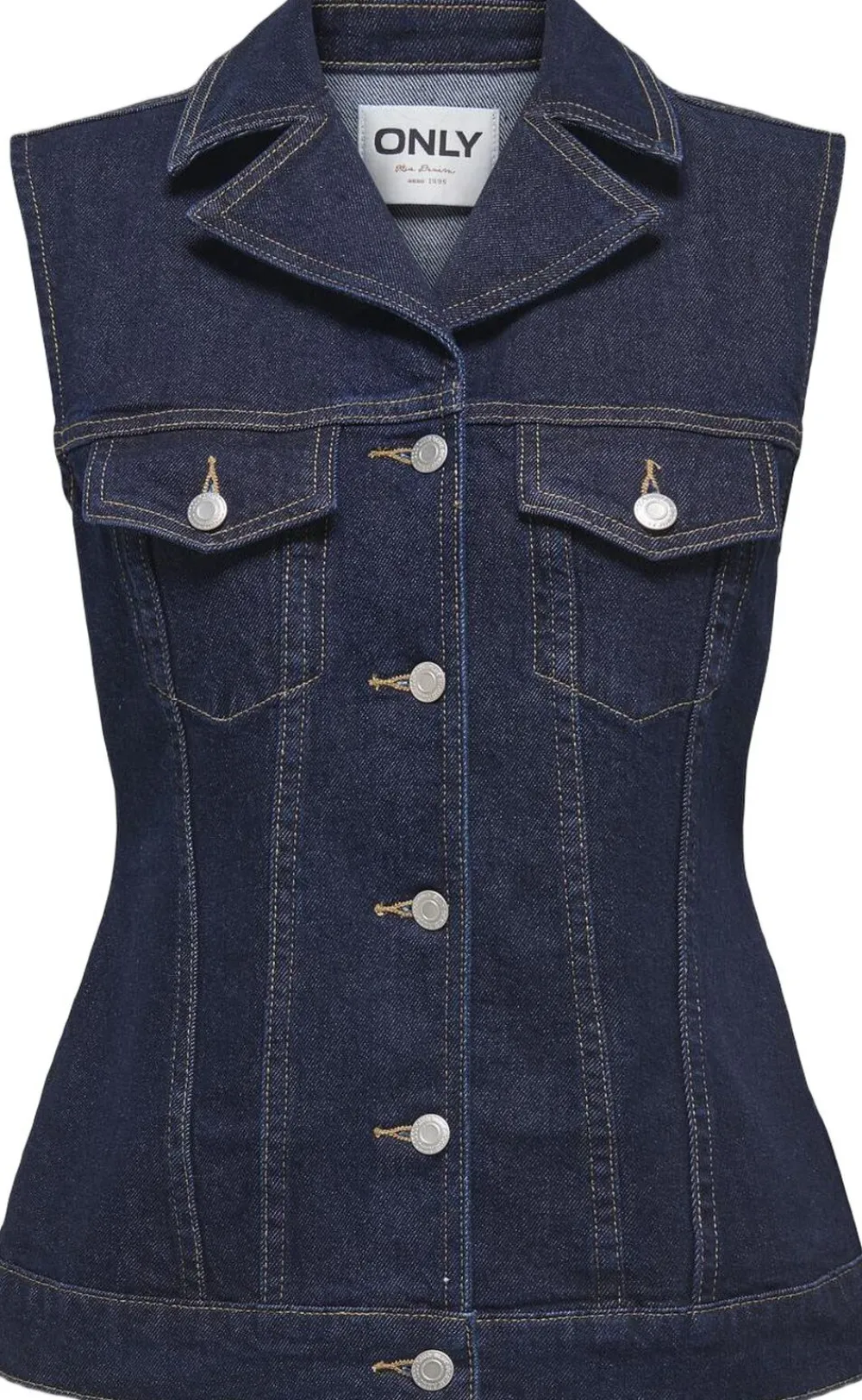 Dame ONLY ONLJOANA RINSE DNM WAISTCOAT MAE