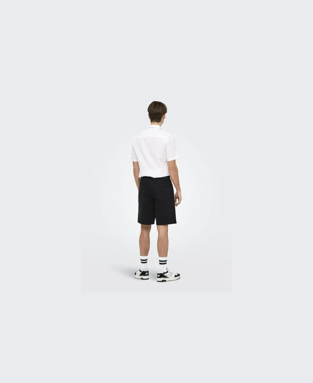 Only & Sons ONSFADE BLACK 9087 TAI DNM SHORTS N