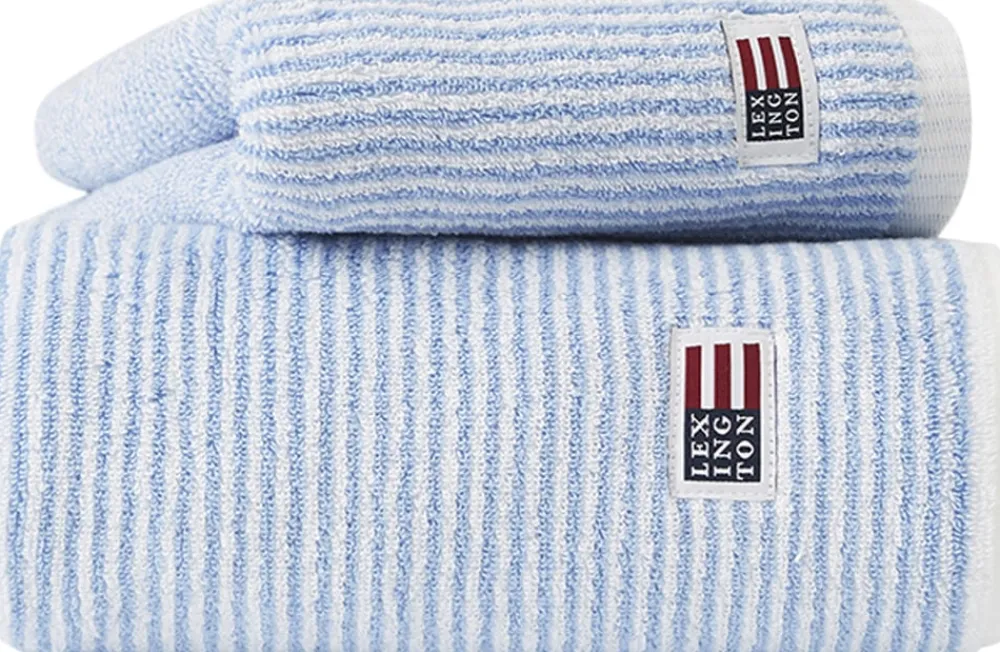 Lexington Original Towel White/blue striped Hot